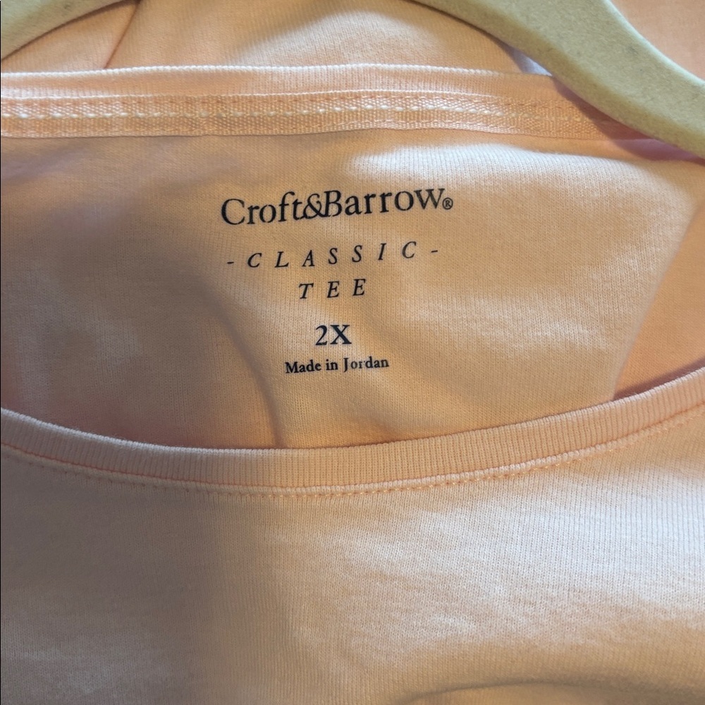 Croft & Barrow Light Pink Long Sleeve Tee - Picture 2 of 2